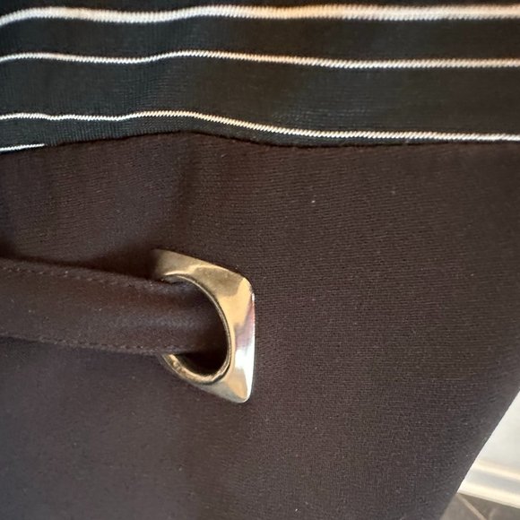 90's Vintage David Warren Black & White Long Sleeves Maxi Dress SZ 10 REDUCED! - Picture 4 of 13